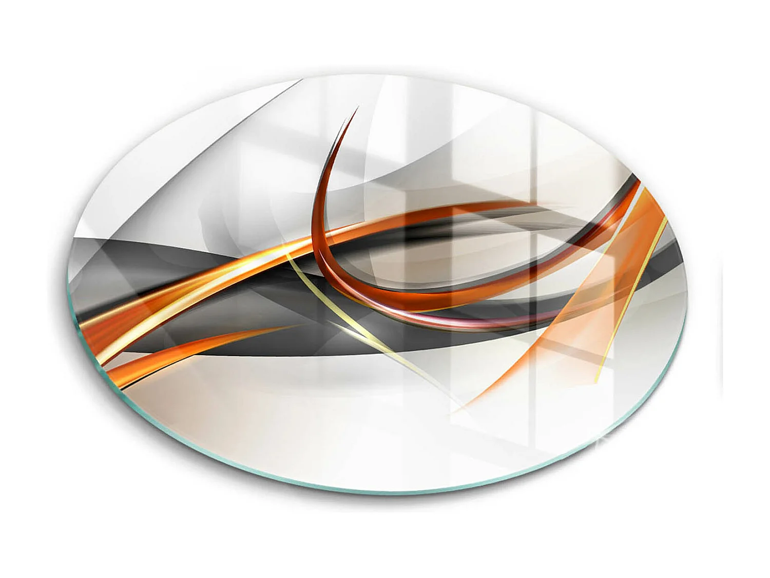 Rundes Küchenbrett aus Glas, 30 cm. Moderne Formen