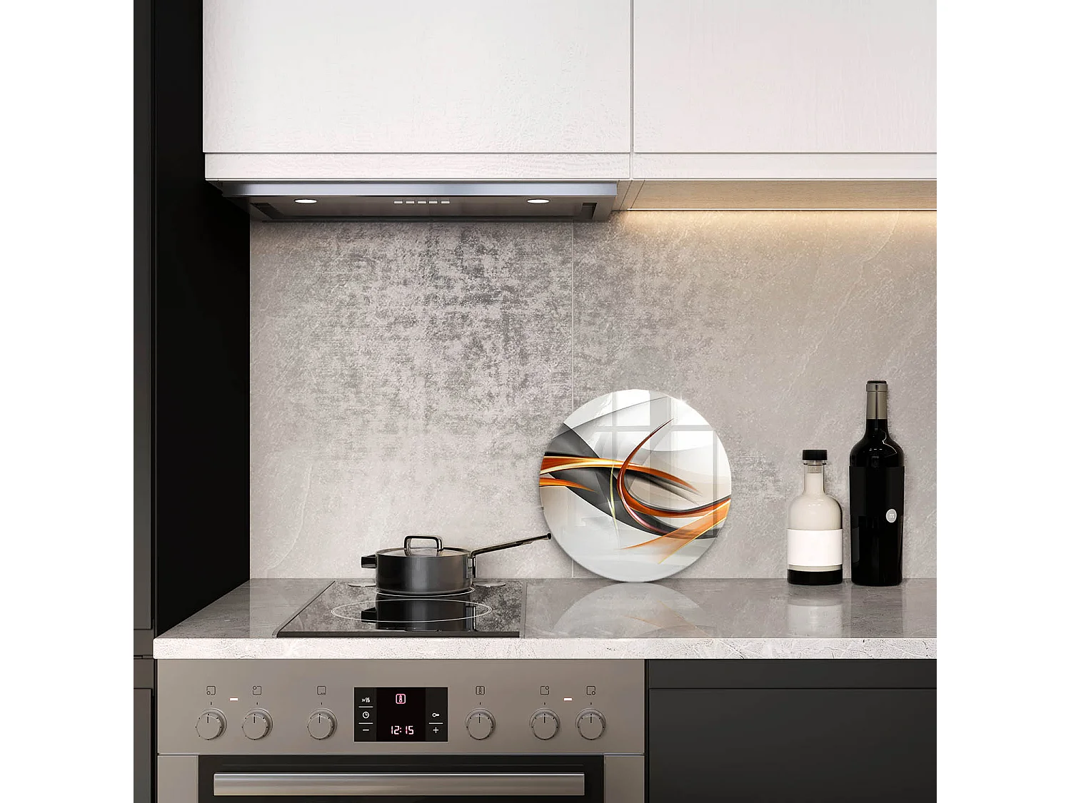 Planche de cuisine ronde en verre, 30 cm Formes modernes