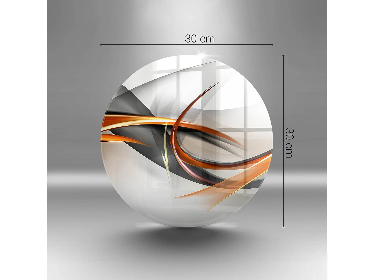 Planche de cuisine ronde en verre, 30 cm Formes modernes