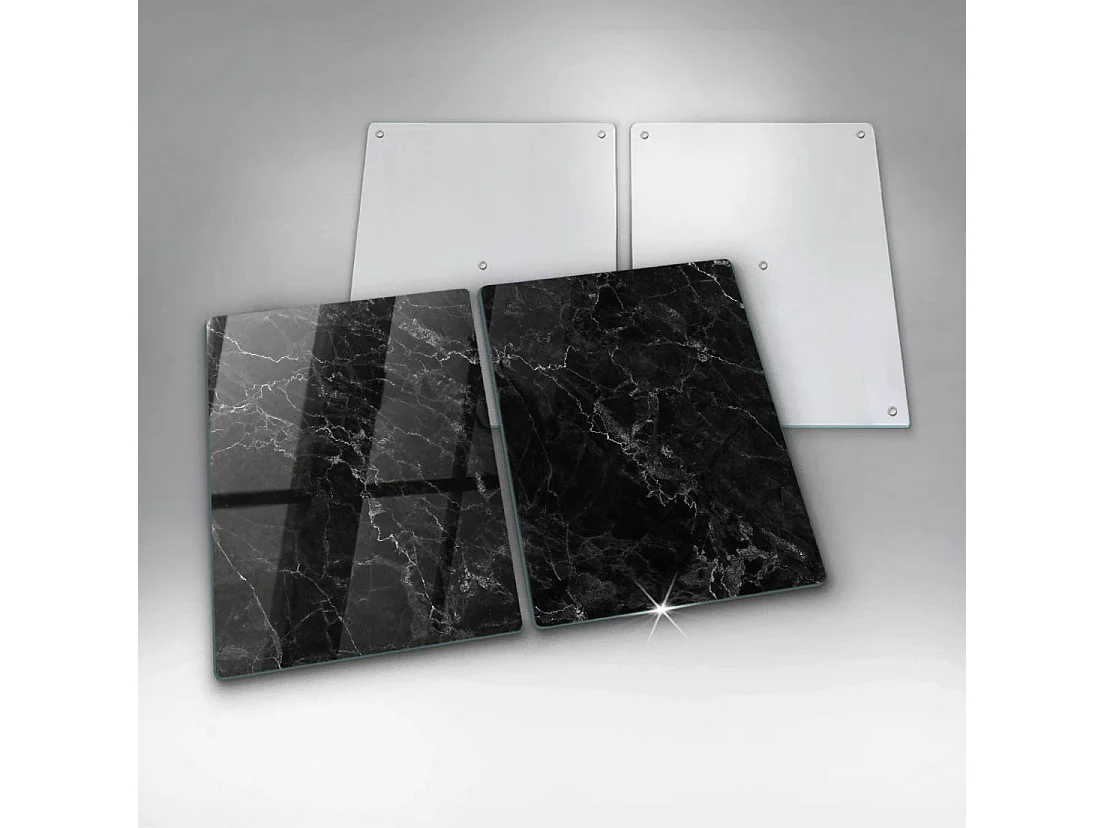 Planche de cuisine rectangulaire en verre, 2 pièces, 40x52 cm Marbre élégant