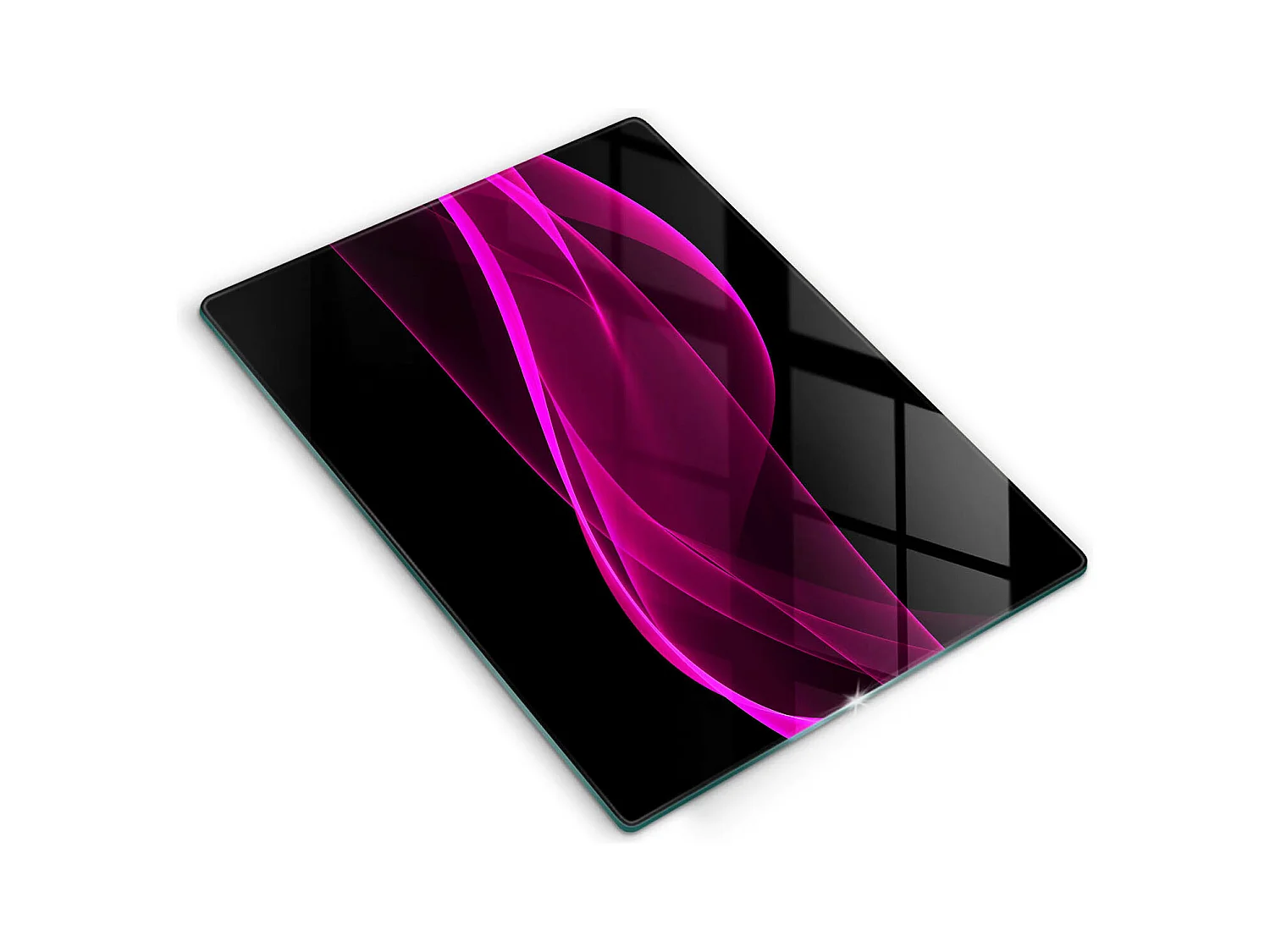 Rechteckiges Küchenbrett aus Glas, 40x52 cm Rosa Abstraktion.