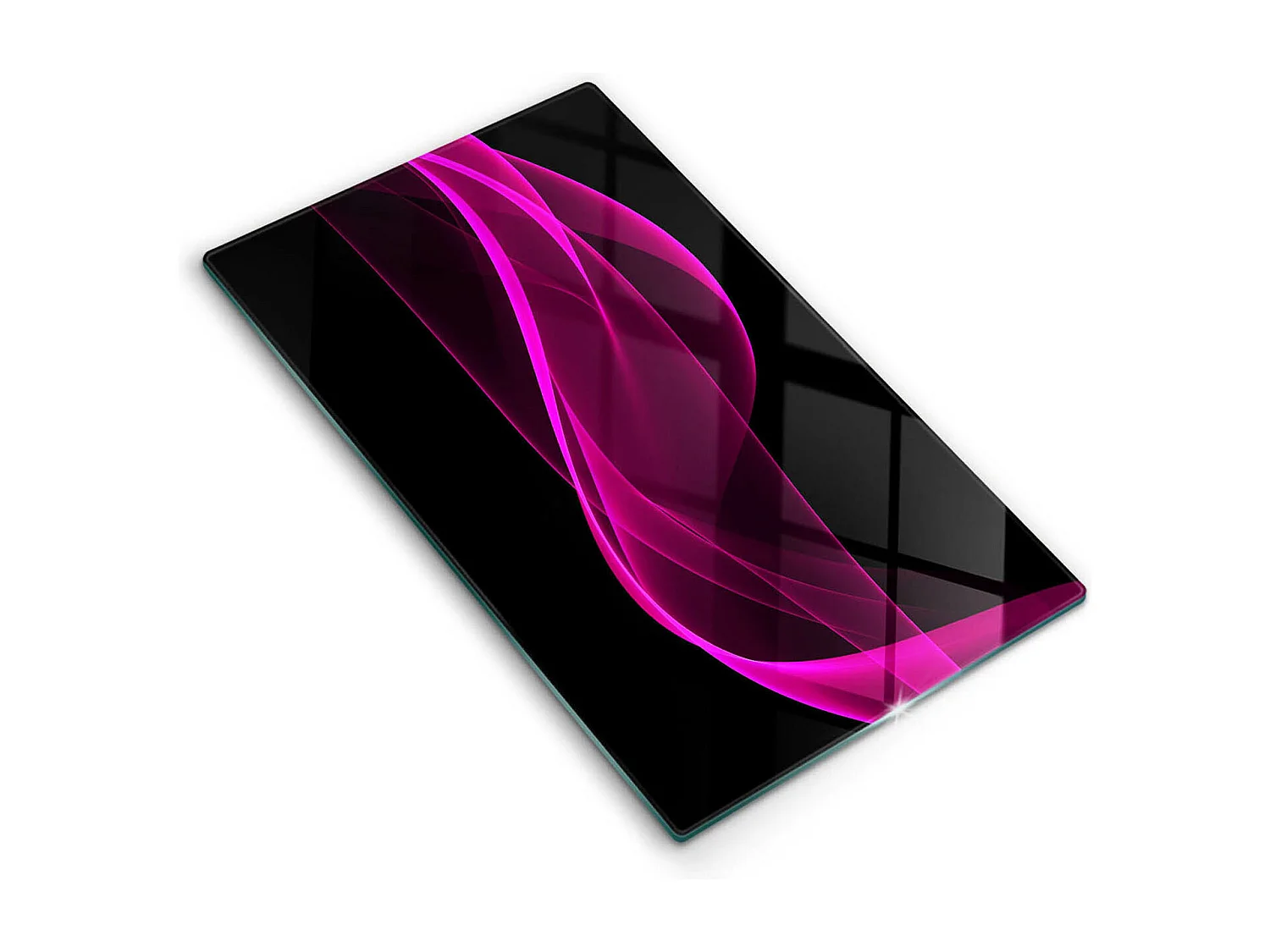 Rechthoekig glazen keukenbord, 30x52 cm Roze abstractie.