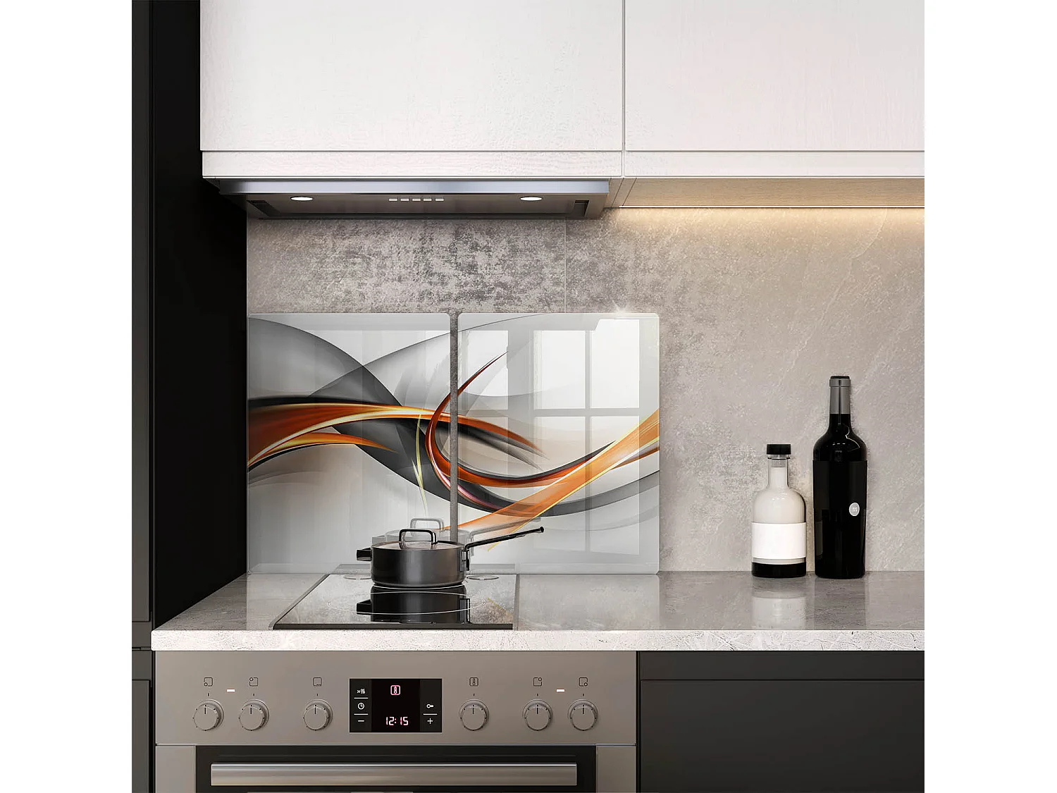 Rechteckiges Küchenbrett aus Glas, 2 Stück 40x52 cm Moderne Formen