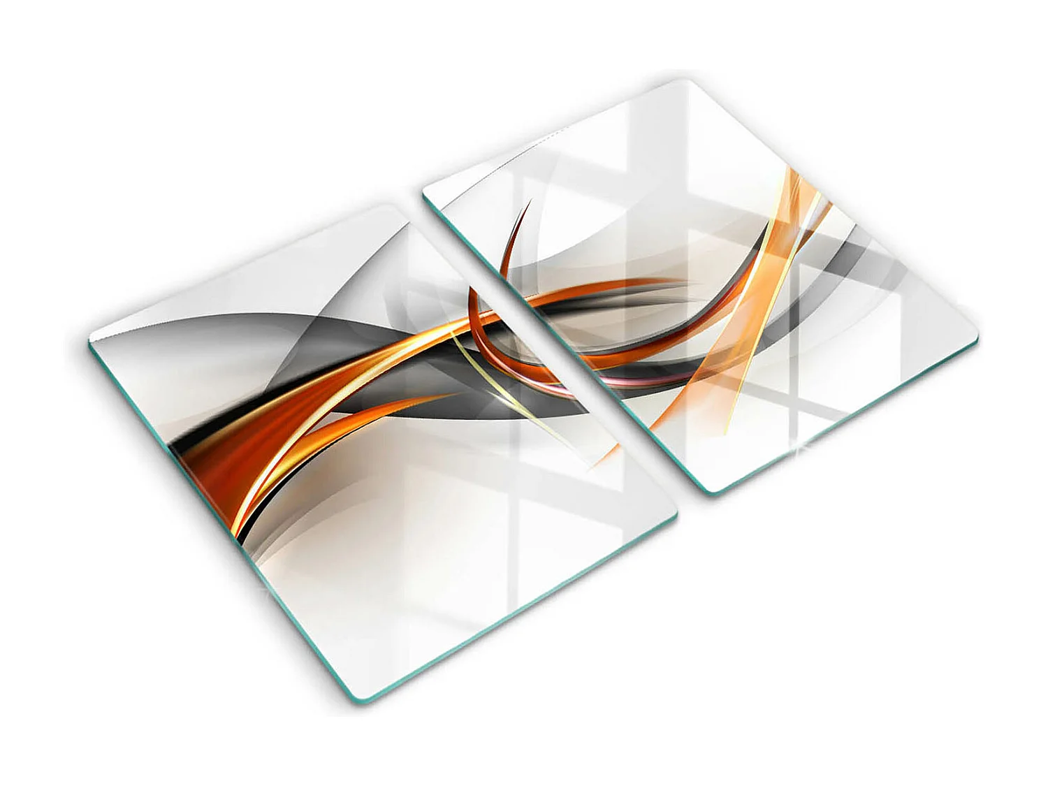 Planche de cuisine rectangulaire en verre, 2 pièces 40x52 cm Formes modernes