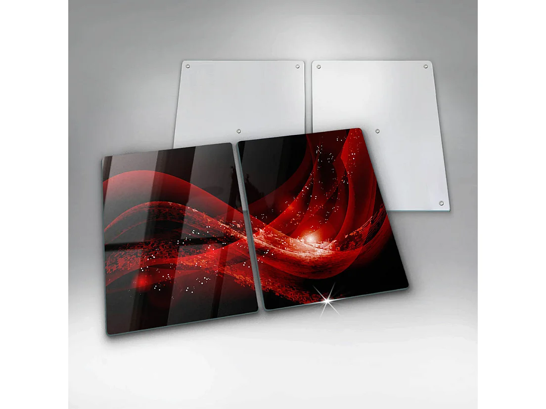 Planche de cuisine rectangulaire en verre, 2 pièces 40x52 cm Abstrait moderne