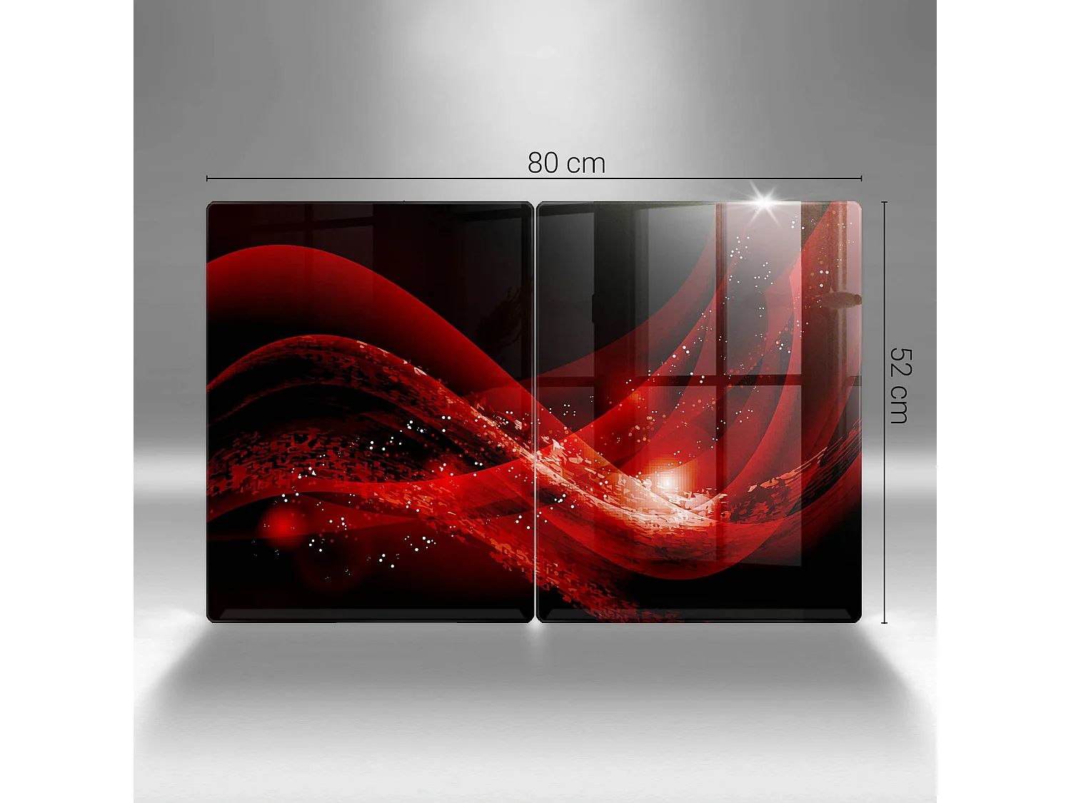 Planche de cuisine rectangulaire en verre, 2 pièces 40x52 cm Abstrait moderne