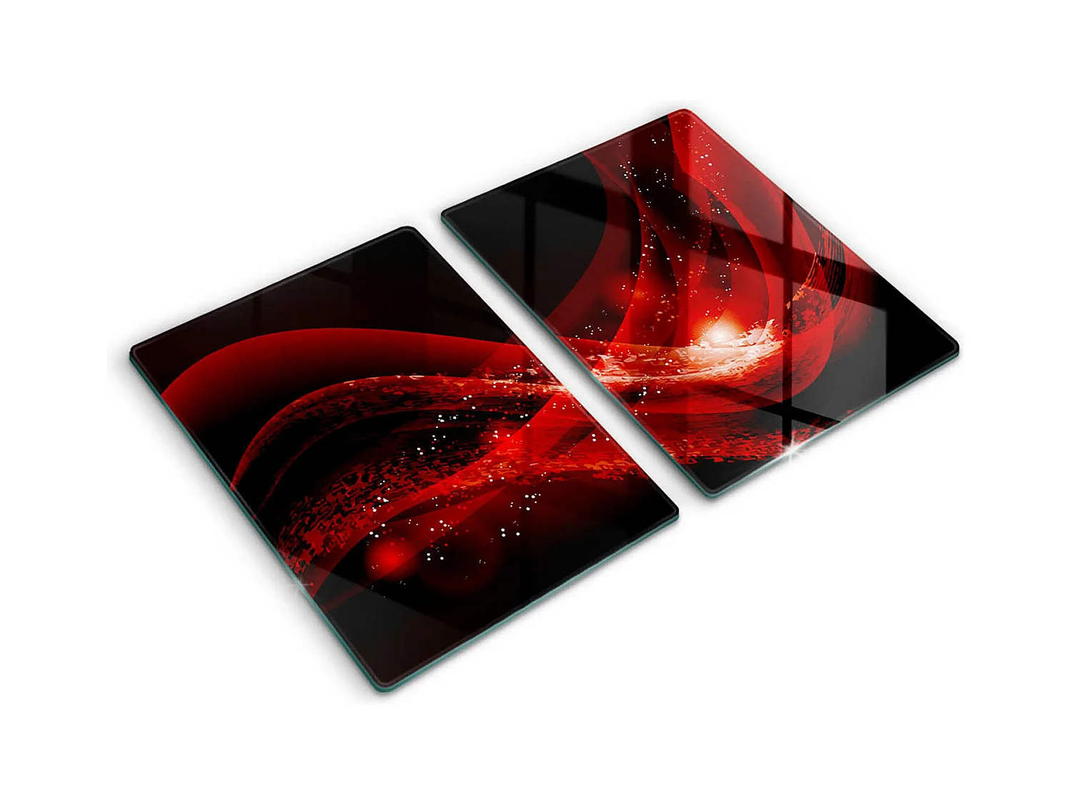 Planche de cuisine rectangulaire en verre, 2 pièces 40x52 cm Abstrait moderne