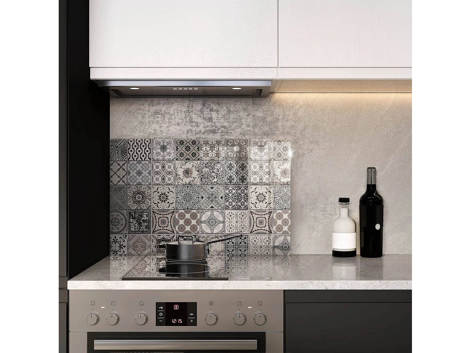 Planche de cuisine rectangulaire en verre, 80x52 cm Carrelage décoratif