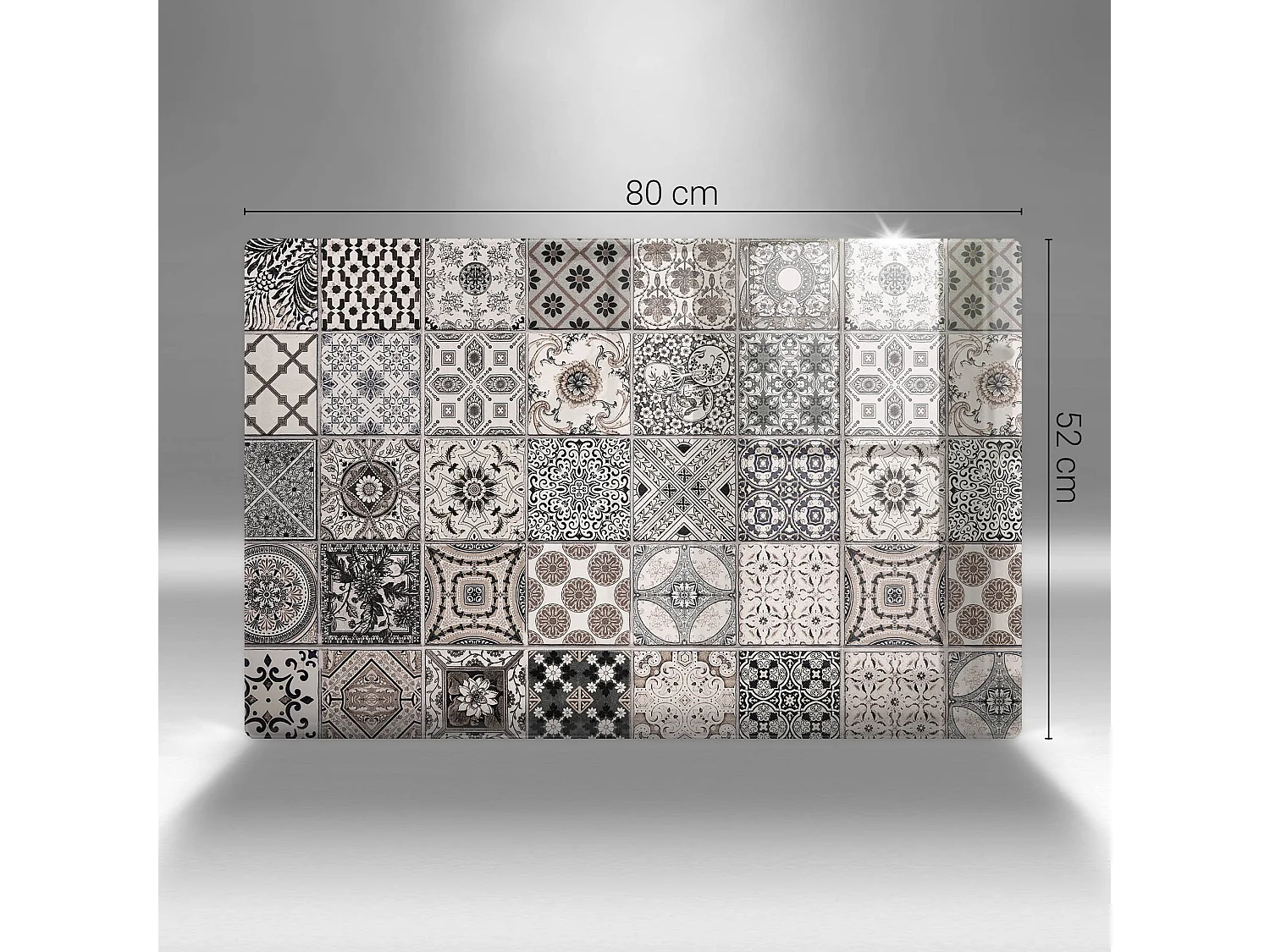 Planche de cuisine rectangulaire en verre, 80x52 cm Carrelage décoratif