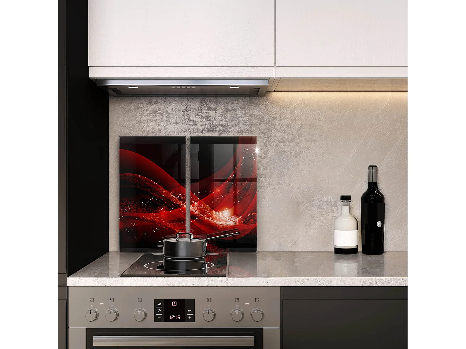 Tagliere da cucina rettangolare in vetro, 2 pezzi 30x52 cm Astratto moderno