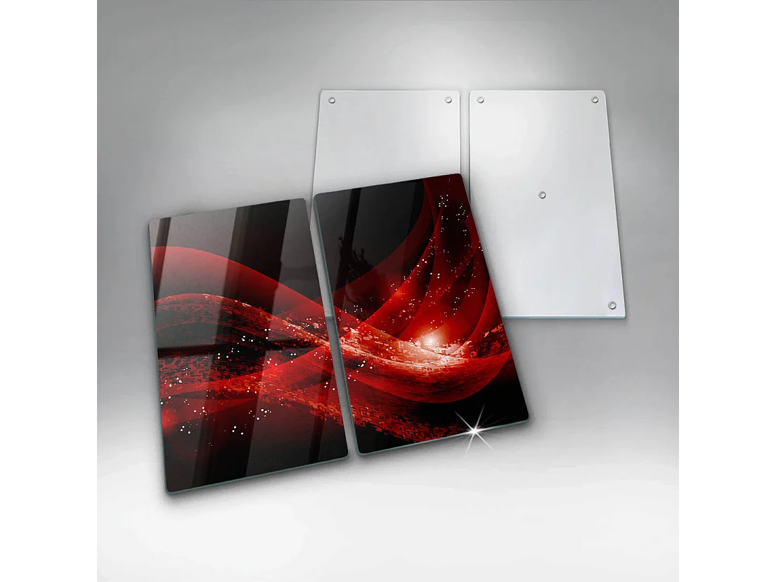 Tagliere da cucina rettangolare in vetro, 2 pezzi 30x52 cm Astratto moderno