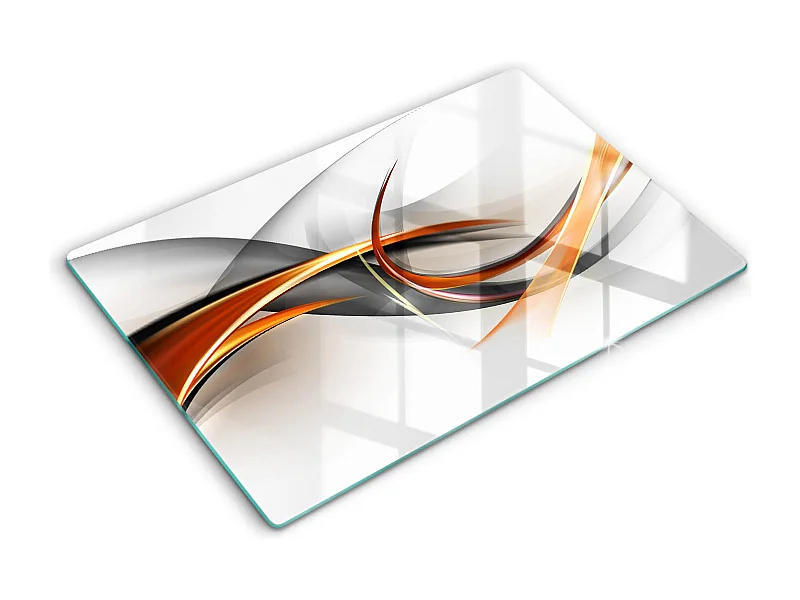 Rechteckiges Küchenbrett aus Glas, 80x52 cm. Moderne Formen