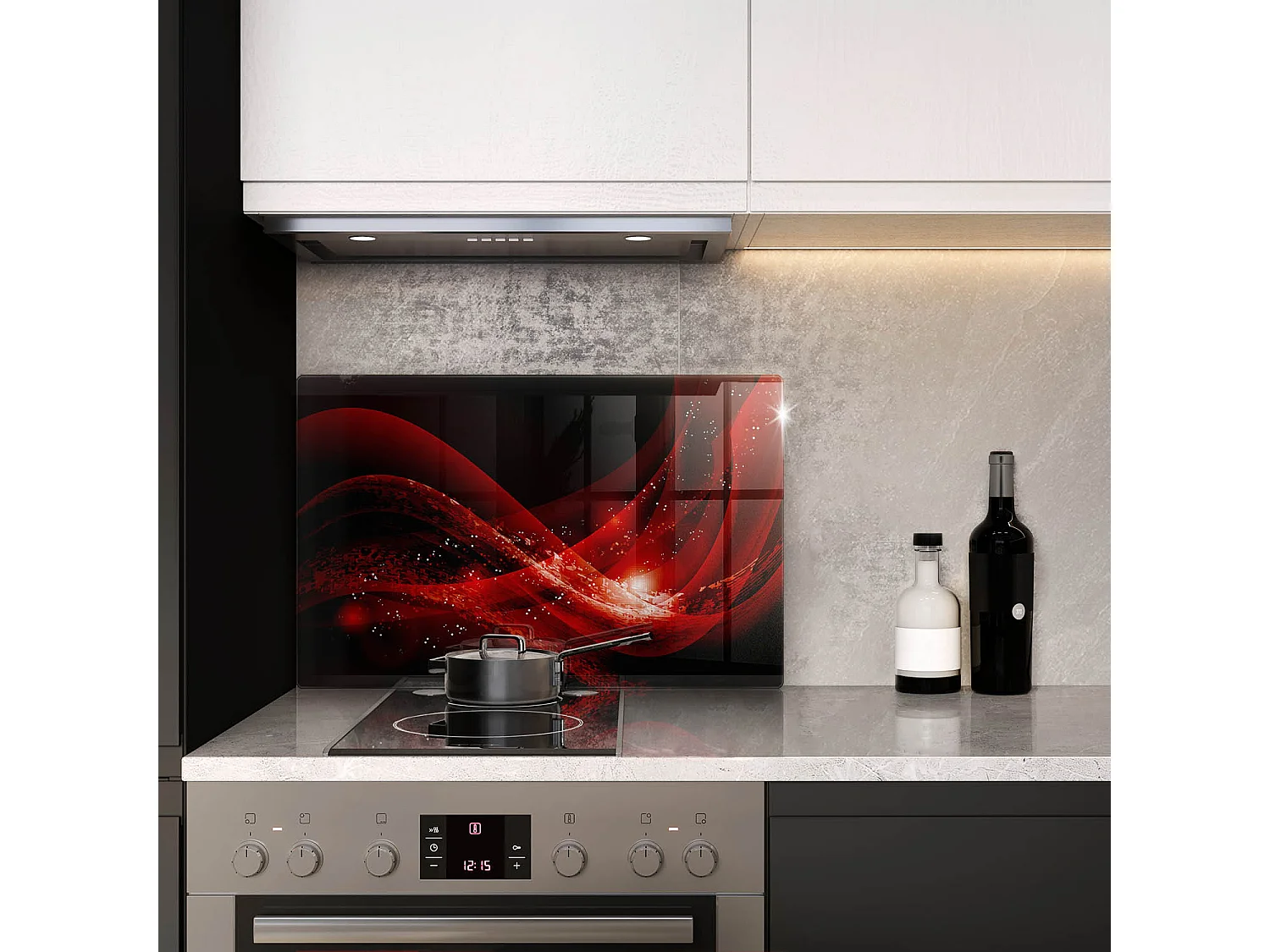 Planche de cuisine rectangulaire en verre, 80x52 cm Abstraction moderne