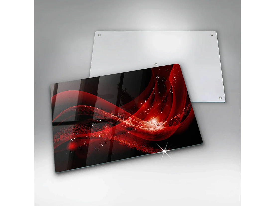 Planche de cuisine rectangulaire en verre, 80x52 cm Abstraction moderne