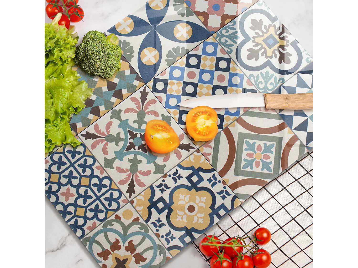 Planche de cuisine rectangulaire en verre, 40x52 cm Carrelage décoratif.