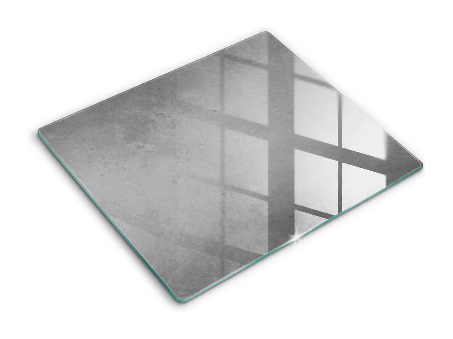 Planche de cuisine rectangulaire en verre, 60x52 cm, fond texture béton