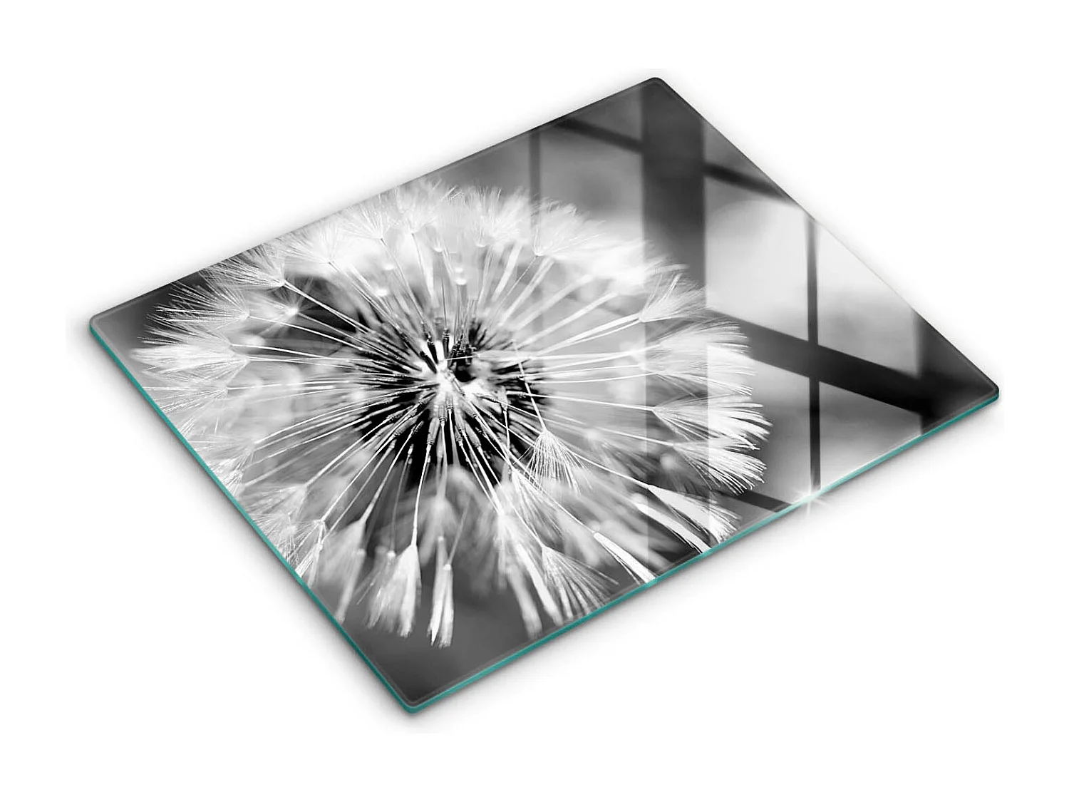 Planche de cuisine rectangulaire en verre, 52x40 cm Pissenlit délicat