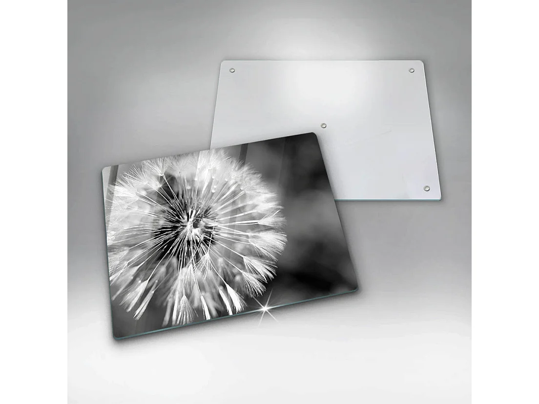 Planche de cuisine rectangulaire en verre, 52x40 cm Pissenlit délicat