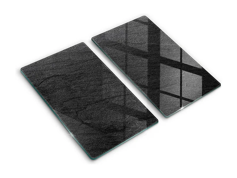 Planche de cuisine rectangulaire en verre, 2 pièces, 30x52 cm, texture pierre