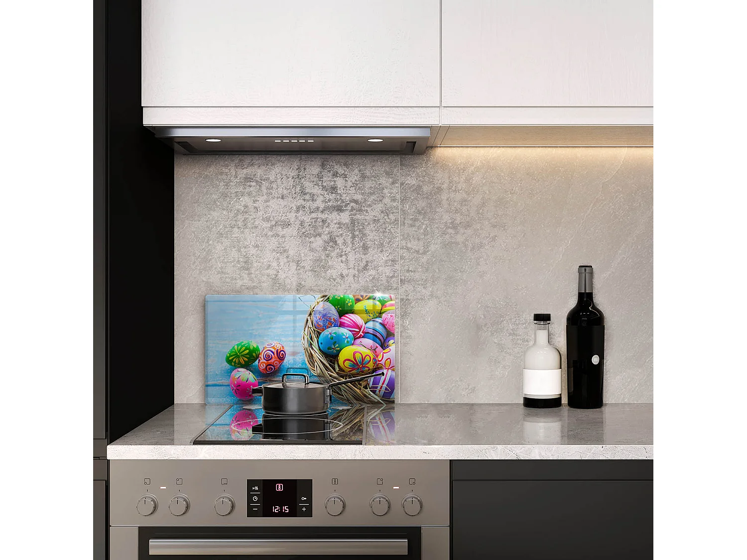 Planche de cuisine rectangulaire en verre, 52x30 cm Oeufs de Pâques