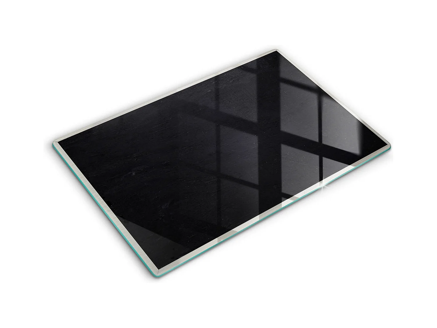 Planche de cuisine rectangulaire en verre, 80x52 cm Noir
