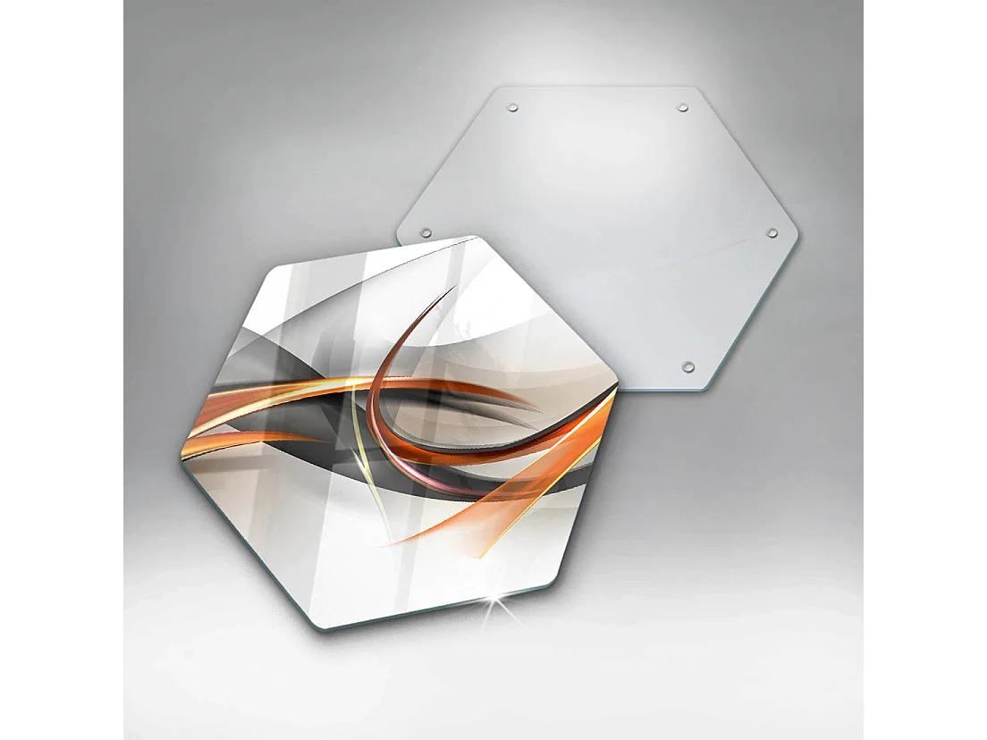 Planche de cuisine hexagonale en verre, 40 cm Formes modernes