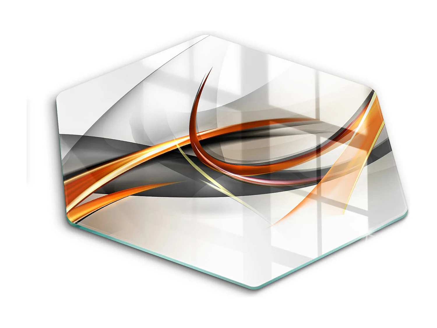 Zeshoekig glazen keukenblad, 40 cm Moderne vormen