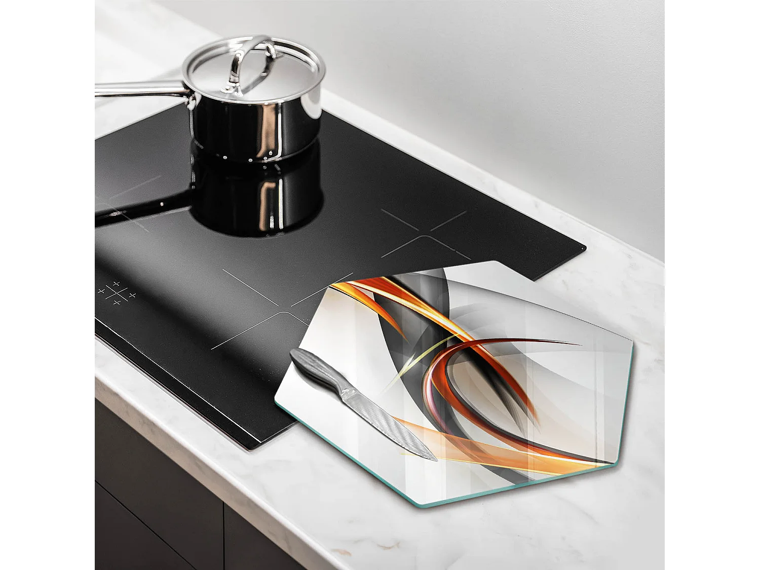 Zeshoekig glazen keukenblad, 40 cm Moderne vormen