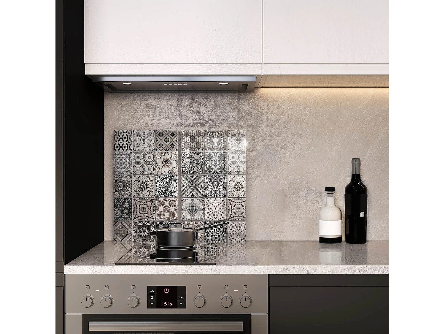 Planche de cuisine rectangulaire en verre, 2 pièces 30x52 cm Carrelage décoratif