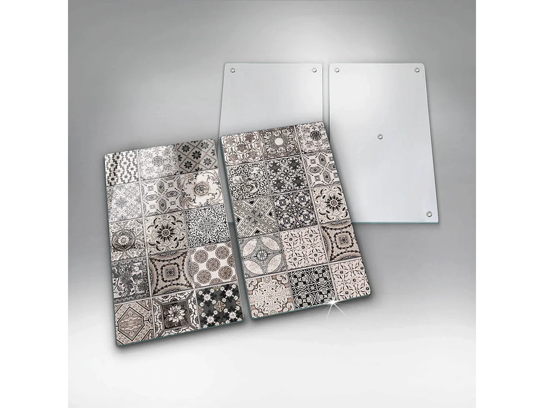 Planche de cuisine rectangulaire en verre, 2 pièces 30x52 cm Carrelage décoratif