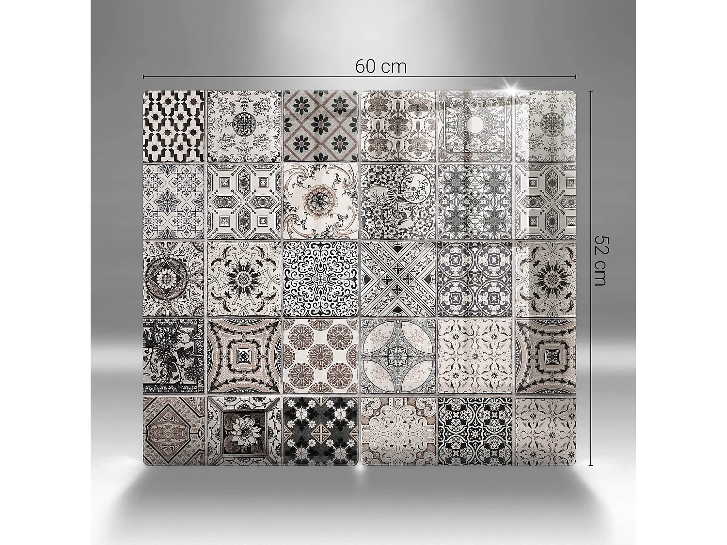 Planche de cuisine rectangulaire en verre, 2 pièces 30x52 cm Carrelage décoratif