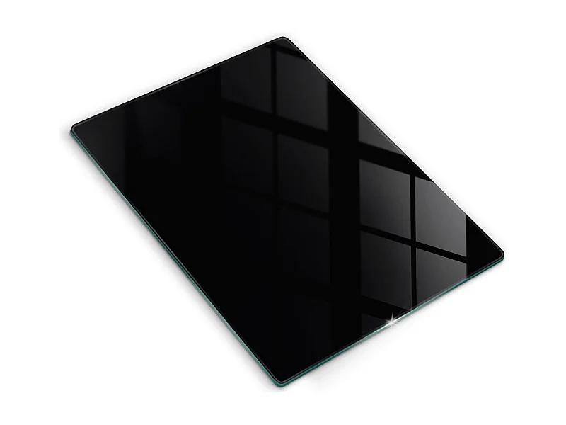 Planche de cuisine rectangulaire en verre, 40x52 cm. Couleur noir.