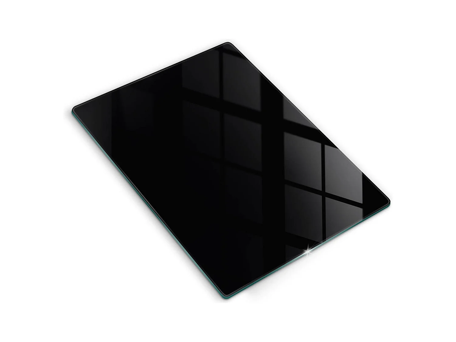 Planche de cuisine rectangulaire en verre, 40x52 cm. Couleur noir.