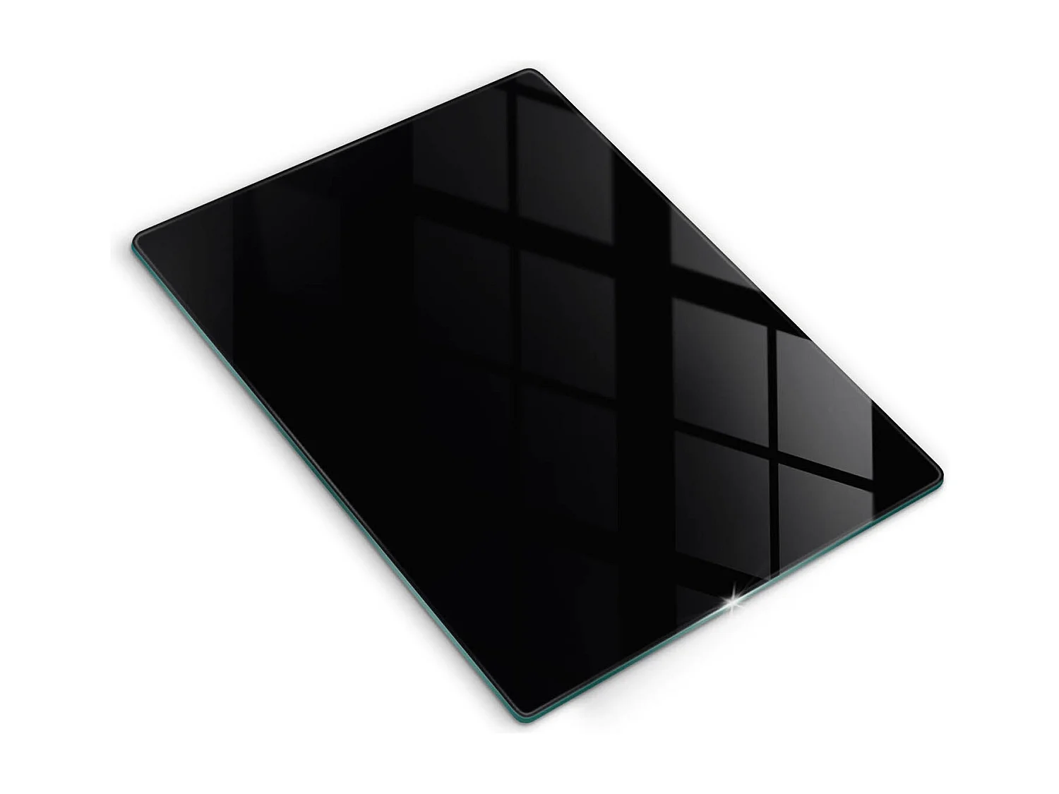 Planche de cuisine rectangulaire en verre, 40x52 cm. Couleur noir.