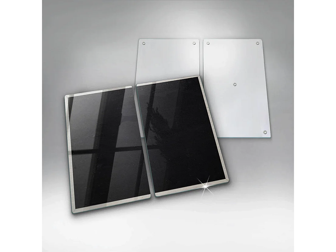 Rechteckiges Küchenbrett aus Glas, 2 Stück 30x52 cm Kreidetafel