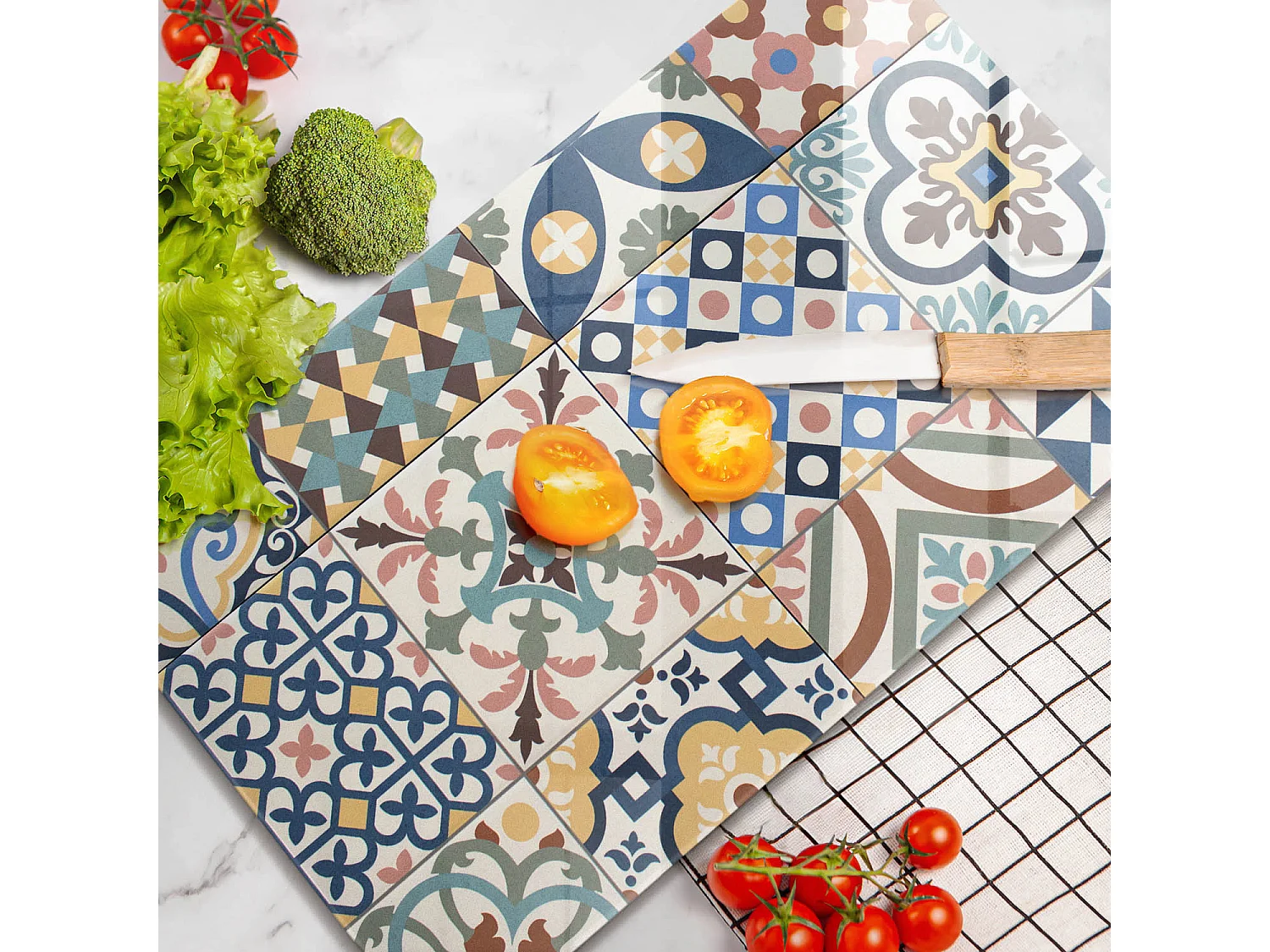 Planche de cuisine rectangulaire en verre, 30x52 cm Carrelage décoratif.