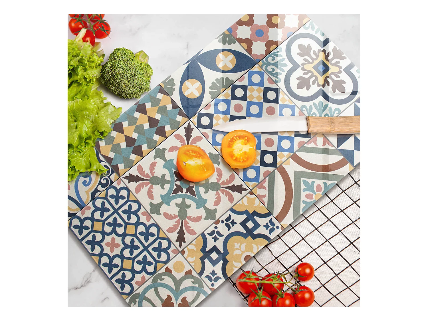 Planche de cuisine rectangulaire en verre, 30x52 cm Carrelage décoratif.