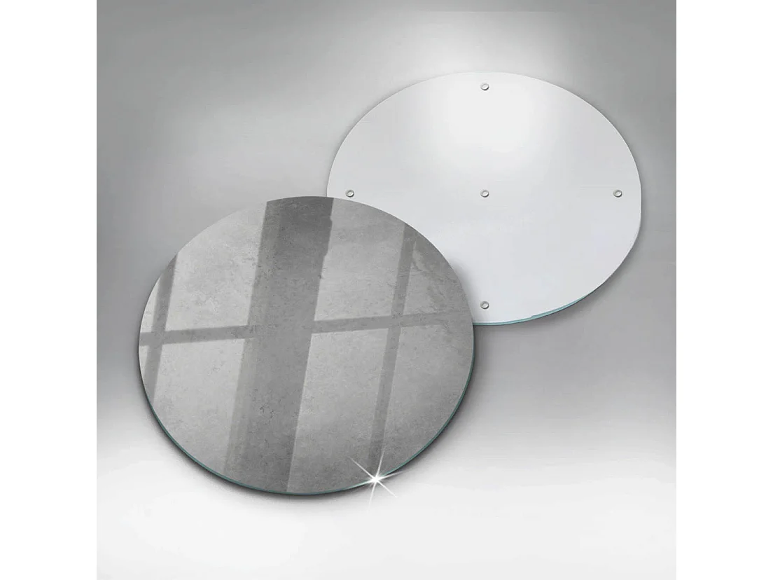 Rond glazen keukenbord, 30 cm, betonnen textuurachtergrond