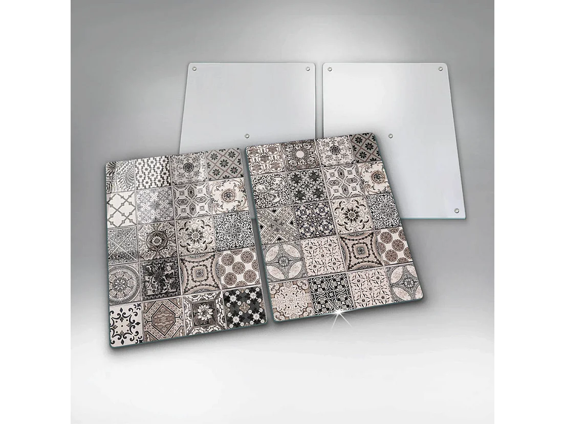 Planche de cuisine rectangulaire en verre, 2 pièces 40x52 cm Carrelage décoratif