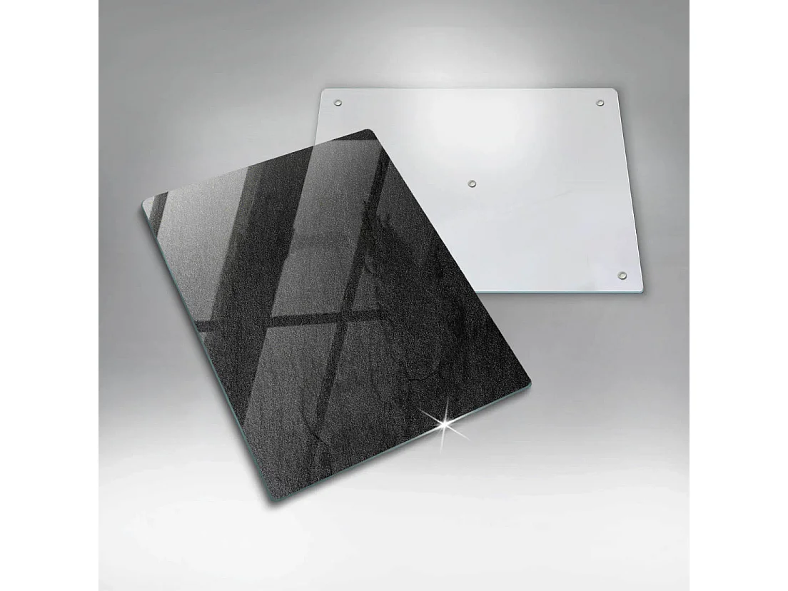 Planche de cuisine rectangulaire en verre, 40x52 cm, texture pierre.