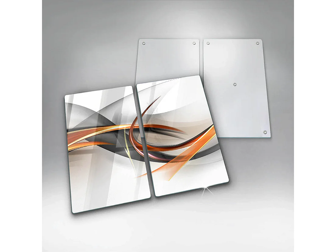 Rechteckiges Küchenbrett aus Glas, 2 Stück 30x52 cm Moderne Formen