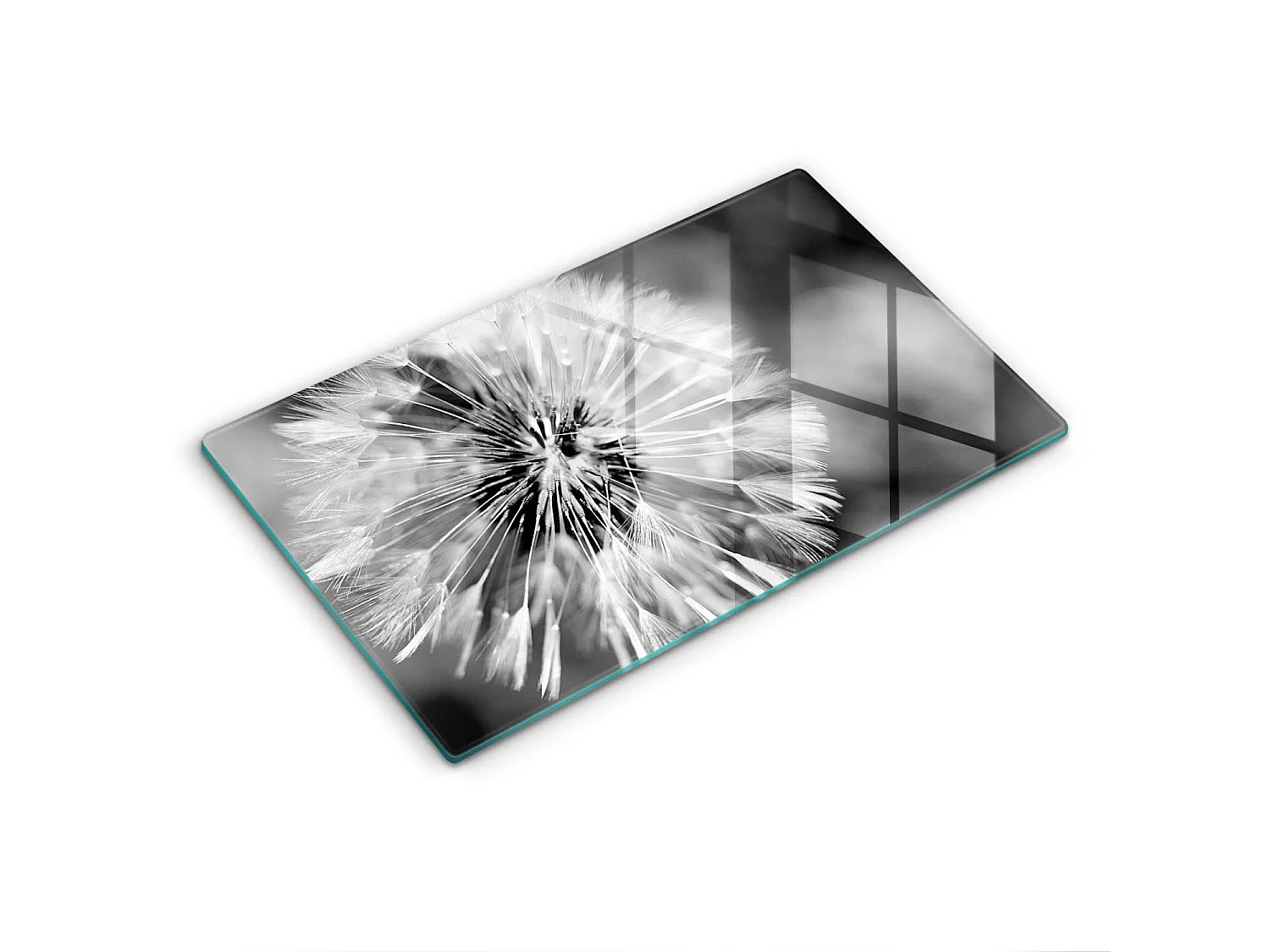 Planche de cuisine rectangulaire en verre, 52x30 cm Pissenlit délicat
