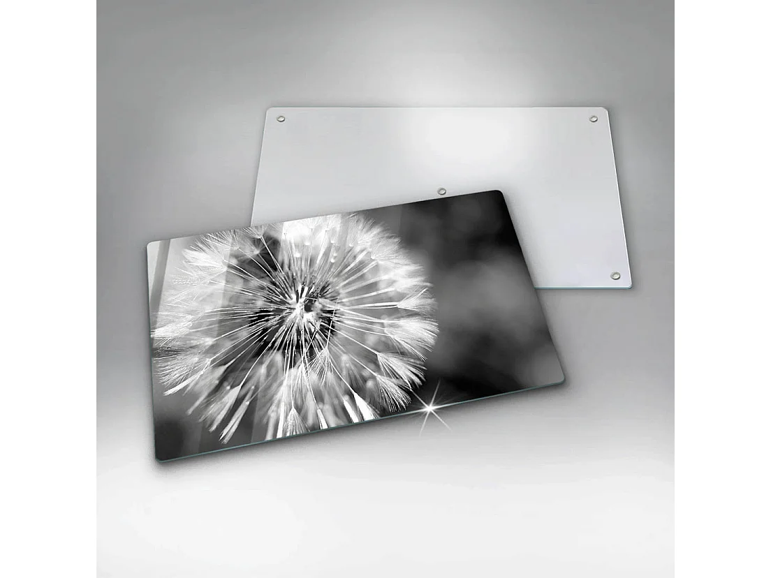 Planche de cuisine rectangulaire en verre, 52x30 cm Pissenlit délicat