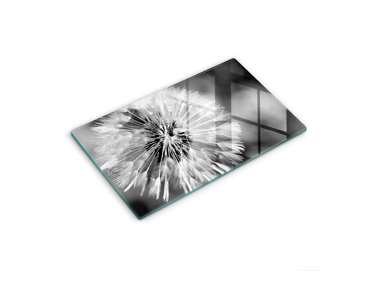 Planche de cuisine rectangulaire en verre, 52x30 cm Pissenlit délicat