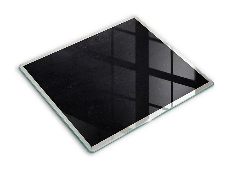 Planche de cuisine rectangulaire en verre, 60x52 cm Noir