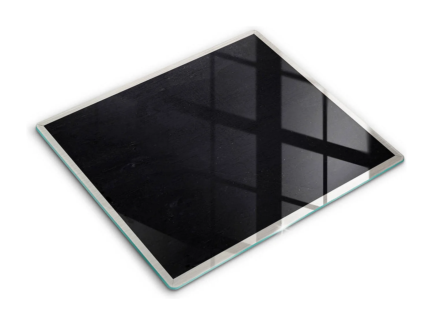 Planche de cuisine rectangulaire en verre, 60x52 cm Noir