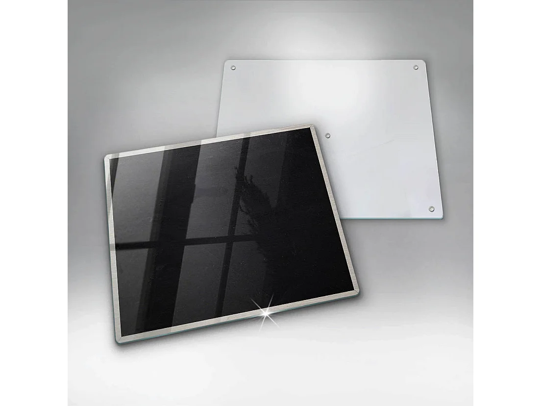 Planche de cuisine rectangulaire en verre, 60x52 cm Noir