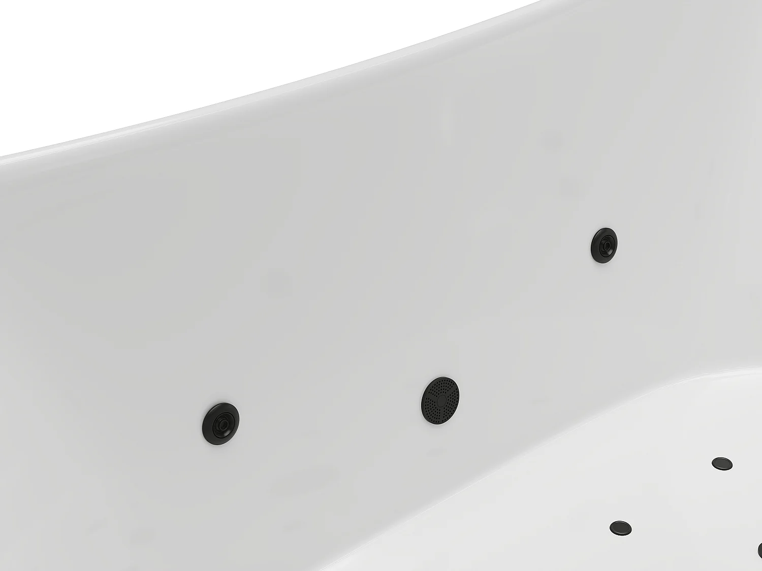 Asymmetrisk spabadekar med LED-lys - Hvidt - 190 L - insulin rotation bad - 180 x 80 x 74 cm - BOLAZA