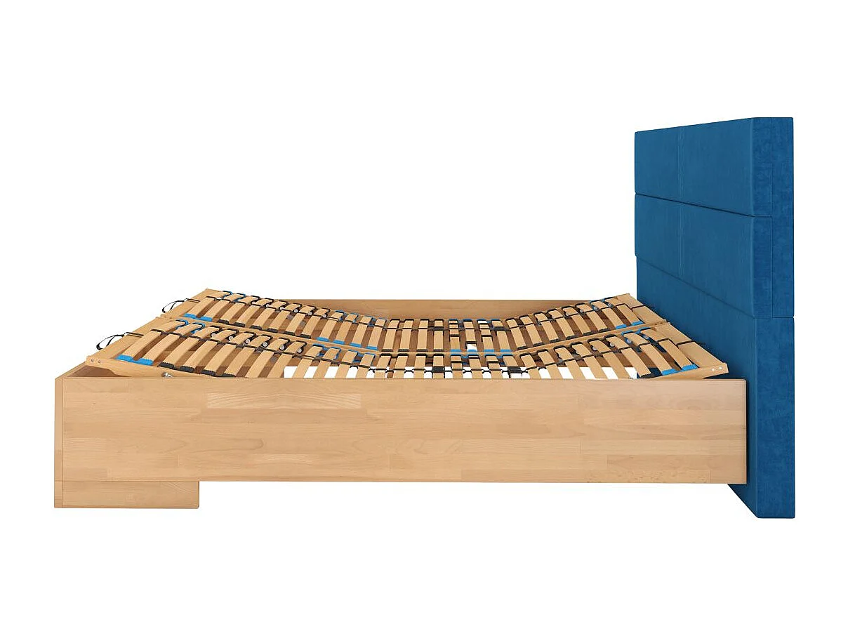 Sommier à lattes 70x200 avec 28 lattes 5 zones avec tête et pied réglables - Arne