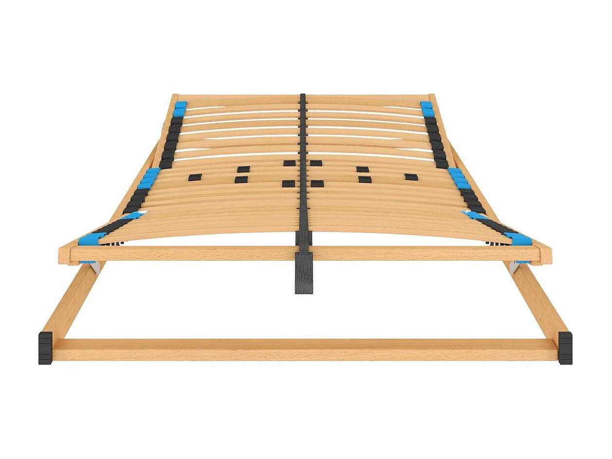 Sommier à lattes 70x200 avec 28 lattes 5 zones avec tête et pied réglables - Arne